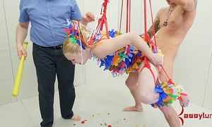 Anal pinata dirty slut wife receives brutal torment