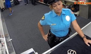Police officer with massive bra buddies got drilled in the backroom