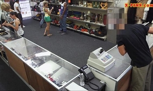 Guy pawns his girlfriends muff at the pawnshop for cash