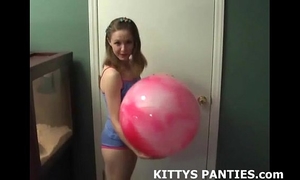 eighteen year old legal age teenager kitty likes playing with playdough