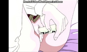Pink-haired anime legal age teenager masturbating
